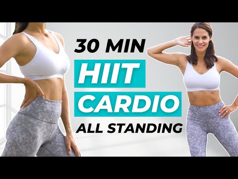 Видео: 30 минут кардио-тренировки стоя с низкой нагрузкой, без прыжков и повторений.