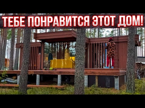 Видео: Обзор модульного дома в стиле Pagano. Идеальное жильё для двоих. Окна даже в бане!