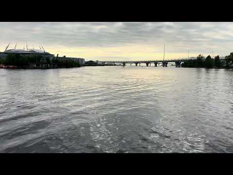 Видео: Вечер у Западной стрелки Елагина острова | Большая Невка и Средняя Невка впадают Финский залив