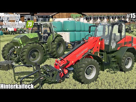 Видео: Хинтеркайфек! Прессование и транспортировка тюков силоса с травой с помощью DEUTZ-FAHR | Хинтерка...