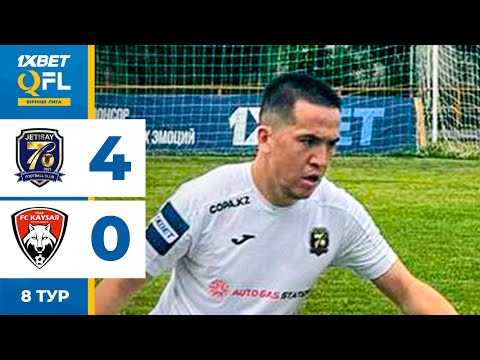 Видео: Жетісай 4:0 Қайсар-Жас | 1XBET QFL Бірінші Лига 2024 | 8 тур | Ойынға шолу, 24.05.2024