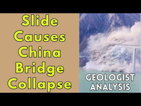 Видео: Почему рухнул этот мост в Китае? Анализ геологов