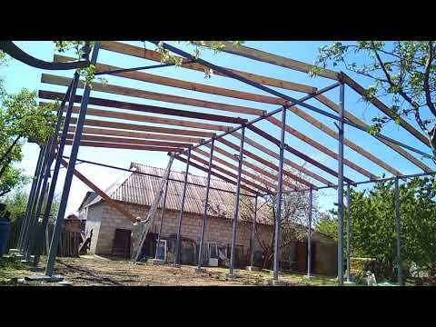 Видео: Строим Сеновал. Часть 4. Устанавливаем стропила