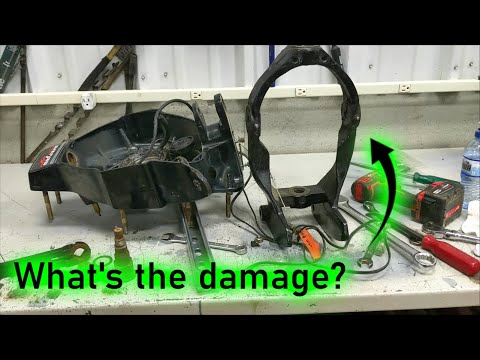 Видео: Разборка узла транца — снятие изношенного кольца карданного подвеса, поворотного вала и подшипник...