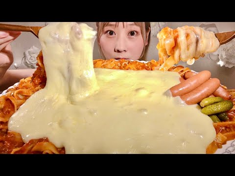 Видео: ASMR Паста с мясным соусом и сыром【русские субтитры】【Mukbang/ Eating Sounds】
