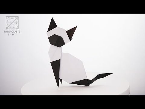 Видео: Оригами сиамский кот (Makoto Yamaguchi)
