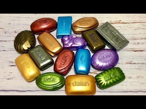 Видео: ASMR Soap/ cutting dry paint soap/ резка сухого крашенного мыла
