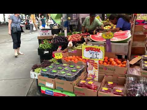 Видео: Нью Йорк, Прогулка по Брайтону. Цены на овощи, фрукты