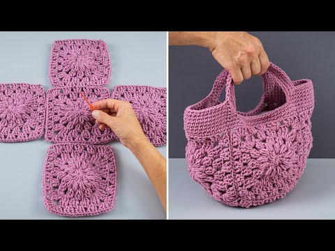 Видео: Легкая сумка крючком – мастер-класс для начинающих!