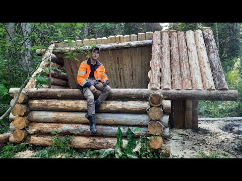 Видео: СТРОЮ ЛЕСНУЮ ИЗБУ ИЗ ВЕТРОВАЛА. РАБОТА ПРЁТ, ДЕВУШКА-ОПЕРАТОР. ЖИЗНЬ В ТАЙГЕ, УТЕПЛЯЕМ  СТЕНЫ.