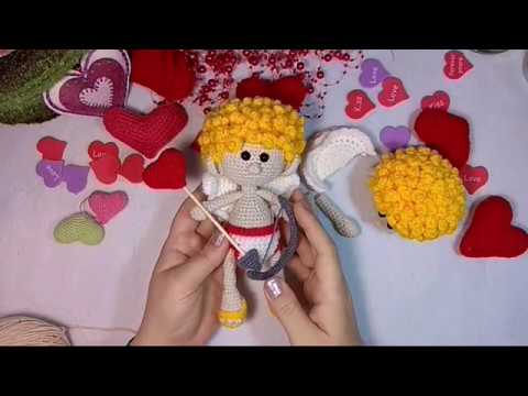 Видео: МК//Вязаная игрушка "Купидончик". Часть 3.