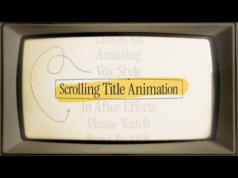 Видео: Анимация титров Vox (урок по After Effects)
