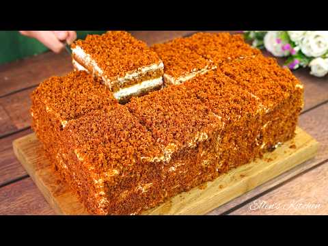 Видео: Торт за 12 Минут! Теперь вы будете готовить только так! Ленивый медовик без раскатки коржей