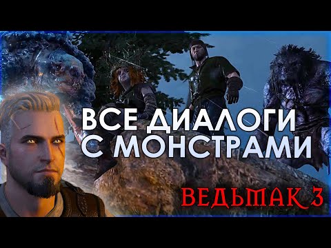 Видео: ВСЕ ДИАЛОГИ о монстрах которых пощадил Геральт "Самый опасный преступник скеллиге" - Ведьмак 3