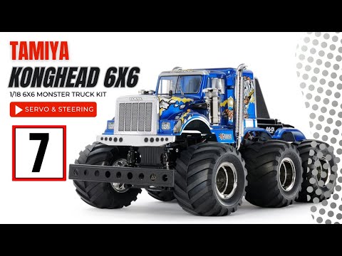 Видео: СЕРВО И РУЛЕВОЕ УПРАВЛЕНИЕ | Tamiya Konghead 6x6 G6-01 1/18 Monster Truck Kit 58646 #tamiyarc #rc...