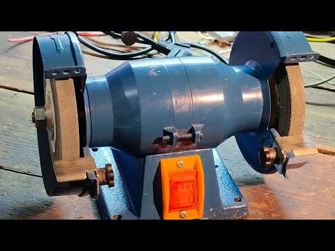 Видео: Заточка ножа на настольном заточном станке (часть 2).