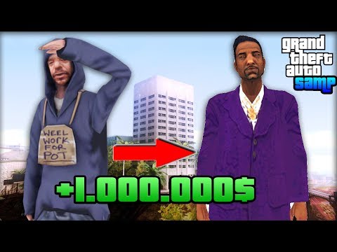 Видео: Как Заработать 1.000.000$ Новичку! - Жизнь Бомжа GTA SAMP #1