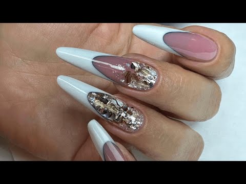 Видео: Крутые ногти с ракушками самой себе. Cool nails with shells to myself.