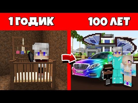 Видео: Как Человек прожил жизнь в Майнкрафт : Эволюция Мобов 1 годик 100 лет / Как менялся Цикл Семьи