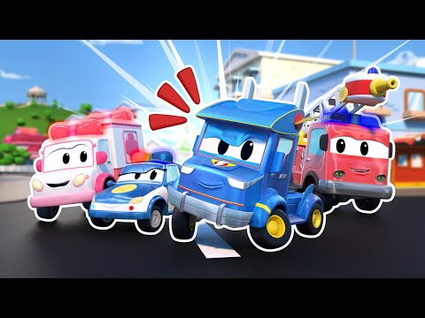 Видео: Супер Трък се обединява със СПЕШНИТЕ ПРЕВОЗНИ СРЕДСТВА! Епизод за спасение
