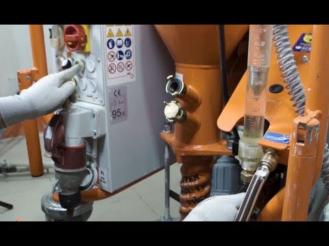 Видео: Настройка и запуск штукатурной станции PFT G4 | Эксплуатация