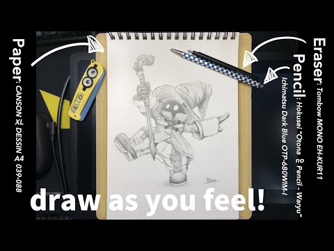 Видео: Как я рисую карандашом | Рисую Виви из Final Fantasy IX