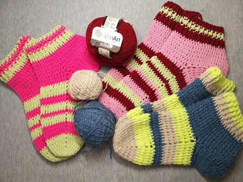 Видео: Простые и красивые носочки крючком. Вязание крючком 2021.