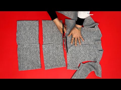 Видео: [DIY] Вырезаем кусок вязаного кардигана! | Создано пять удивительных предметов роскоши.