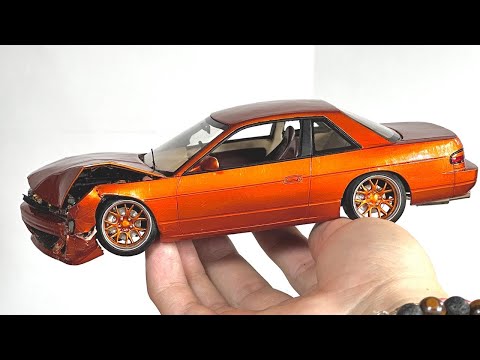 Видео: Краш тест машины из пластилина NISSAN SILVIA S13 полное уничтожение