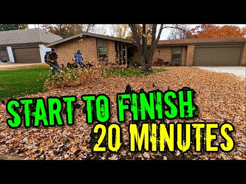 Видео: невероятно увлекательная уборка листьев — уборка листьев от начала до конца — осенняя подготовка ...