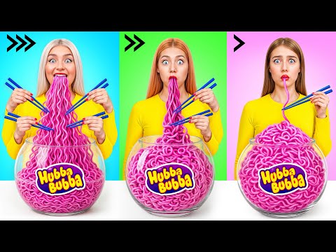 Видео: Быстрая Средняя или Медленная Скорость Еды Челлендж | Смешные Рецепты с Едой от Bubba DO Challenge