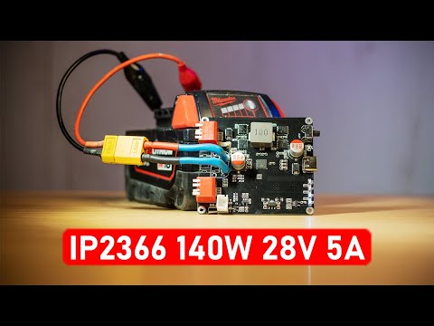 Видео: Это САМАЯ МОЩНАЯ  плата повербанка 140W IP2366 28V 5A | Cиний Эльф