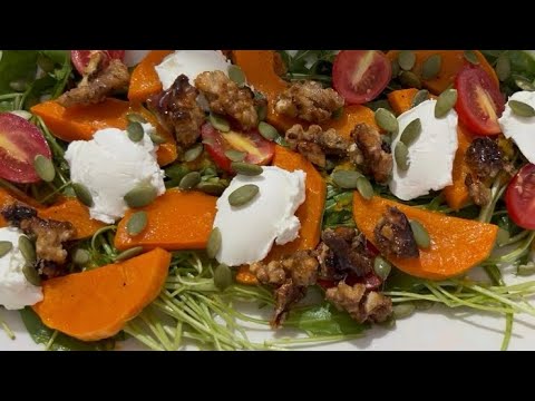 Видео: Очень ароматный и вкусный салат из запеченной тыквы