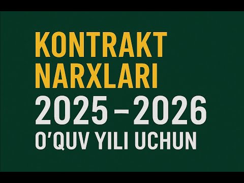Видео: Kontrakt narxlari 2025 2026 super kontrakt Контракт нархлари 2025 2026 супер контракт