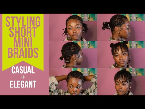 Видео: Мини-косички укладывают короткие натуральные волосы. Укладка старых мини-косичек.