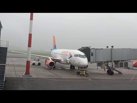 Видео: Sukhoi Superjet 100-95B а/к Азимут | Тюмень (TJM) - Минеральные воды (MRV) | A4634.