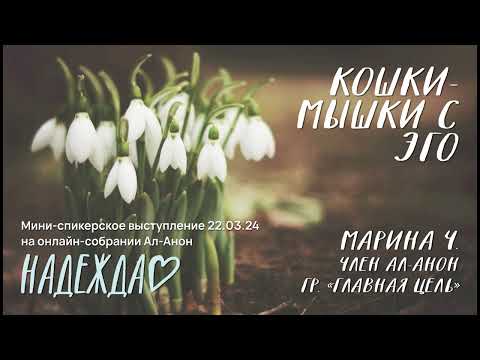 Видео: Марина Ч., Ал-Анон, мини-спикерское выступление на онлайн-собрании Ал-Анон "Надежда" 22.03.24