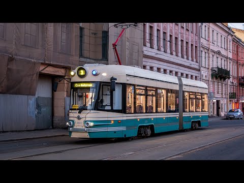 Видео: Трамвай 16  "Ул. Марата.   -  Оборонная ул"  (Временная трасса)