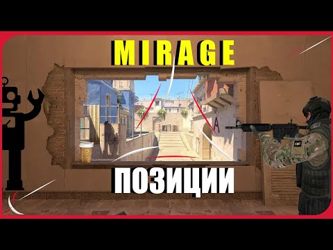 Видео: РАЗБОР ПОЗИЦИЙ НА КАРТЕ МИРАЖ + РАСКИД /ВСЕ ПОЗИЦИИ НА MIRAGE