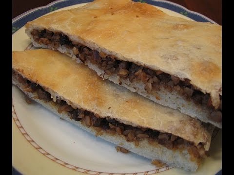 Видео: Пирог с грибами и гречкой (постный)