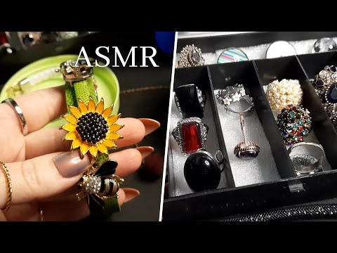 Видео: АСМР моя коллекция подвесок, колец, шепот и таппинг | ASMR