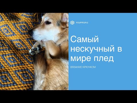 Видео: Самый нескучный в мире плед: мозаичное вязание