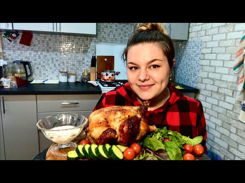 Видео: Мукбанг! КУРИЦА ГРИЛЬ 🍗 Курица с овощами.
