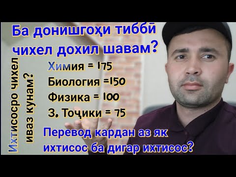 Видео: Ҷавоб ба саволҳои мардум.| Иваз кардани ихтисос.| Тарзи дохилшави.| Перевод ба дигар ихтисос.