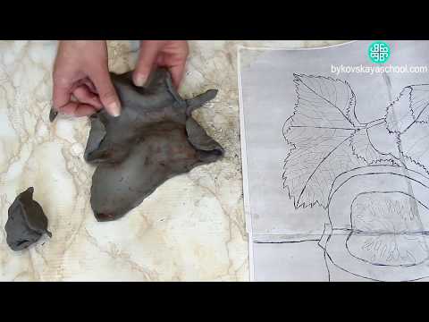 Видео: Ч 8 из 20. Курс для начинающих по барельефу. Формирование рельефа листьев. .