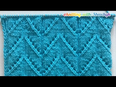 Видео: Красивый ажурный узор спицами