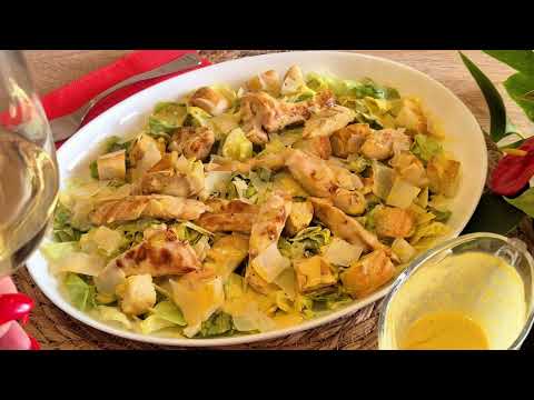 Видео: Най-вкусната салата на света! Салата Цезар с пилешко месо! Любима на всички у дома!