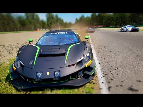 Видео: Прорыв до ТОП-5 и меня выбили с трассы! | ACC Imola Ferrari 296 GT3 | 2K POV gameplay