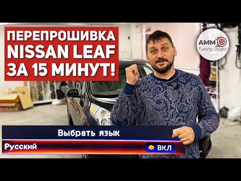 Видео: Русификация Nissan LEAF - Перепрошивка Ниссан Лиф за 15 минут