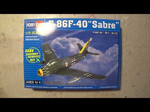 Видео: North American F-86F-40 Sabre, Export Sabre, Экспортный Сэйбр, Hobby Boss 1:72
